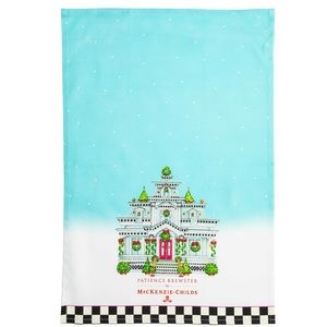 Mackenzie Childs Patience Brewster Holiday House Dish Towel